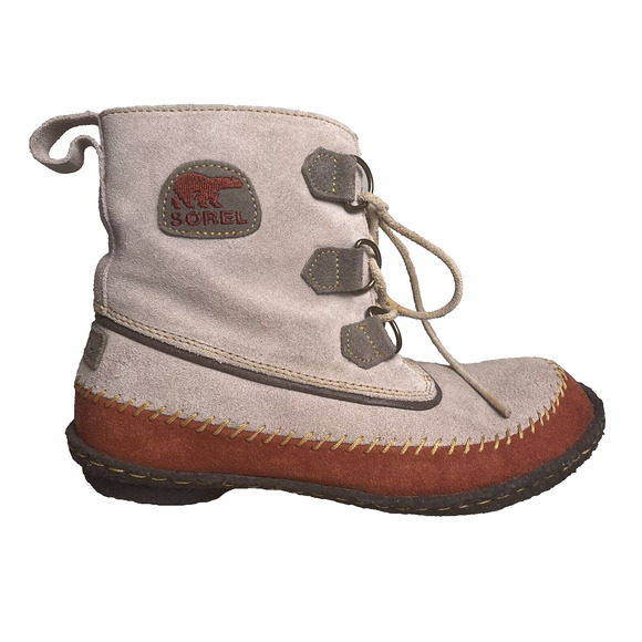 Sorel Shoes - Sorel Women’s Size 8 Joplin Tan Suede Leather Lace Up Moccasin Boots NL1940-103